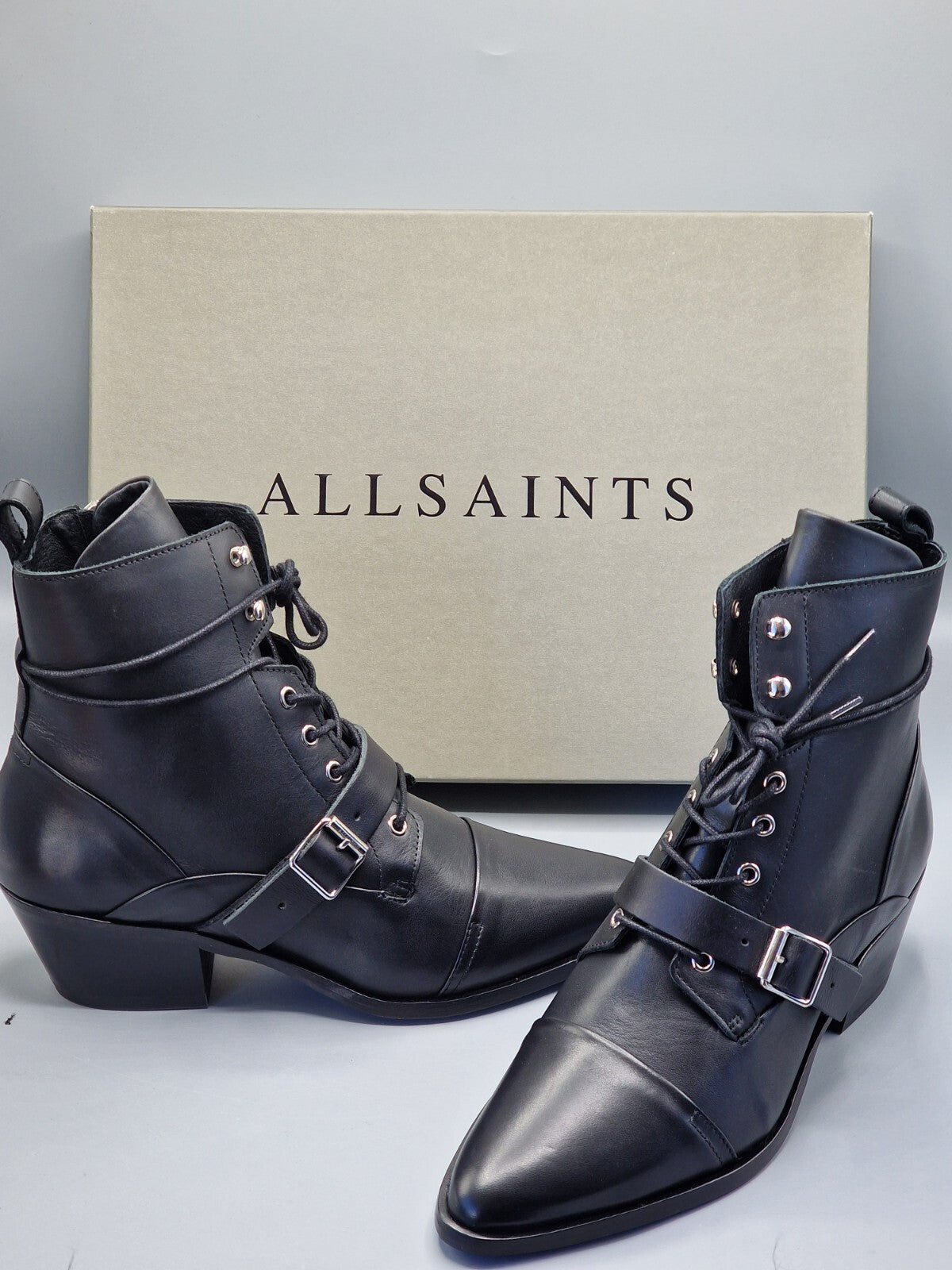 Allsaints Katy - Zip Boot - Schwarz, Damen Größe 41